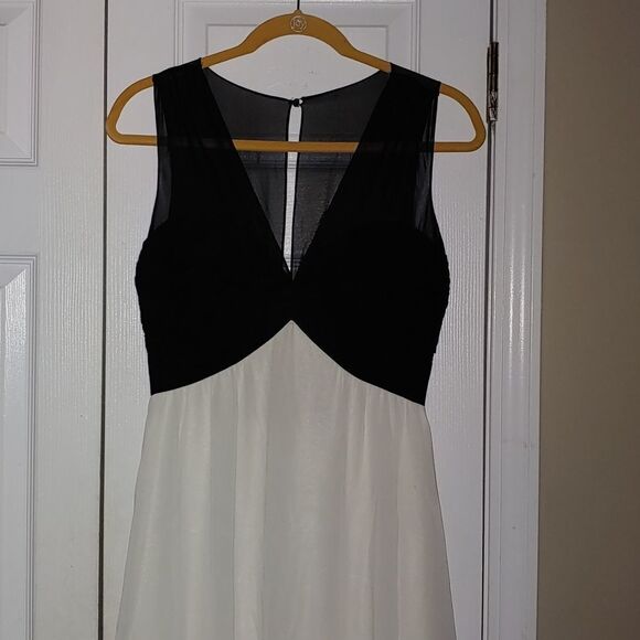 White House Black Market black white  flare dress  Sz 2 NWOT - Picture 3 of 8